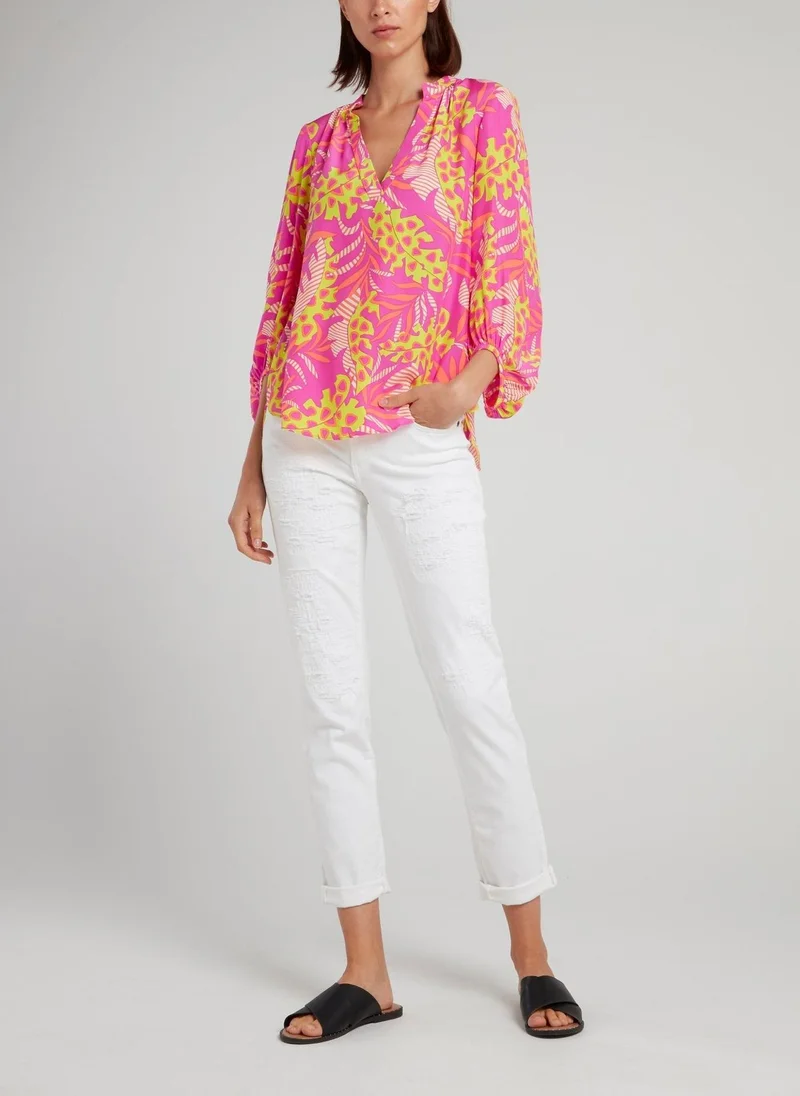 Alice and trixie Pink Tropical Print Top