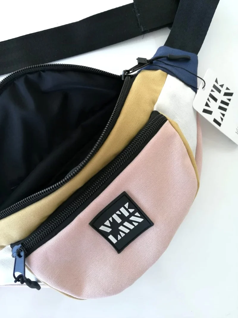 Vatkalimon Pink Cream Colored Shoulder and Waist Bag