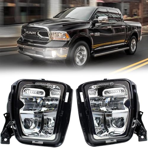 Atubeix Ram 1500 LED Fog Lights 2013-2018 New Version fog lamps for Dodge Ram 1500 2013 2014 2015 2016 2017 2018 Truck Bumper Lamps Driving Accessories 2 pcs (Chrome) - Image 1