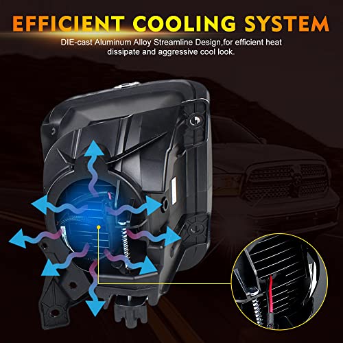 Atubeix Ram 1500 LED Fog Lights 2013-2018 New Version fog lamps for Dodge Ram 1500 2013 2014 2015 2016 2017 2018 Truck Bumper Lamps Driving Accessories 2 pcs (Chrome) - Image 4