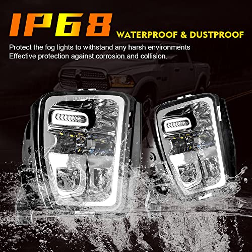 Atubeix Ram 1500 LED Fog Lights 2013-2018 New Version fog lamps for Dodge Ram 1500 2013 2014 2015 2016 2017 2018 Truck Bumper Lamps Driving Accessories 2 pcs (Chrome) - Image 3