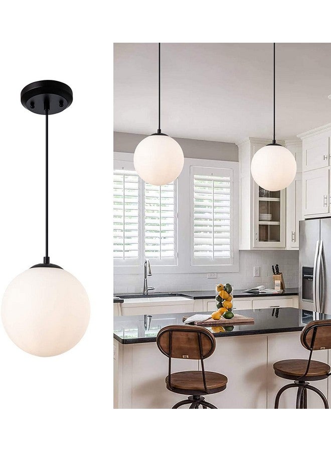 SINOMAN أضواء معلقه سوداء من سينومان لغرفة المعيشة / أضواء للسقف / مصابيح معلقه لتزيين المنزل / أضواء معلقه زخرفية، معدن (6" قبة SL، مع لمبة) - Image 1