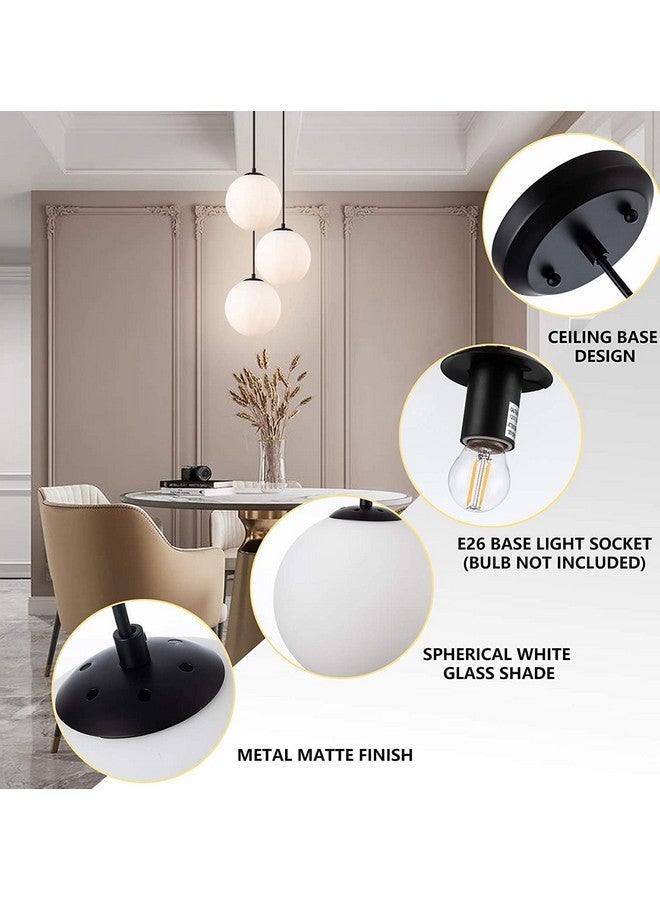 SINOMAN أضواء معلقه سوداء من سينومان لغرفة المعيشة / أضواء للسقف / مصابيح معلقه لتزيين المنزل / أضواء معلقه زخرفية، معدن (6" قبة SL، مع لمبة) - Image 5
