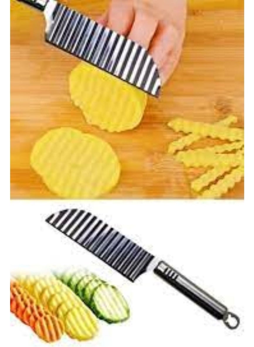 Mother Kitchen - Potato Knife Shaped Vegetable Zigzag Cutting Knife - Image 1