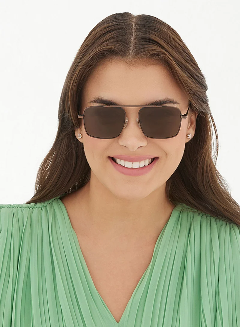 30Sundays Heirloom,Unisex Sunglasses, Rectangle Sunglasses, UV Protection: UV400 (Brown,Brown)
