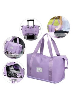 Spaceshoop Large Capacity Folding Travel Bag, Waterproof Lightweight Gym Bag with Wet and Dry Separation Bag, for Travel, Sports, Gym Bags  - Image 2