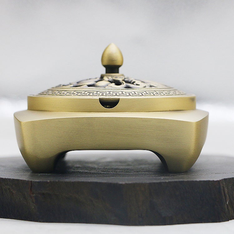 Creative Brass Ashtray With Cover, Personalized Ashtray, Home Living Room, Office, Chinese Coffee Table, Exquisite Desktop Ornaments - Image 3