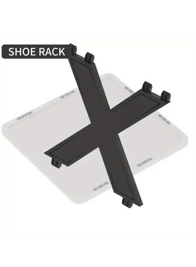 XiuWoo 9-tier shoe rack, space-saving vertical shoe rack, tall and narrow shoe rack for entryway, closet, hallway, bathroom, dormitory, plastic stackable shoe rack, easy to assemble, black and white  - Image 3