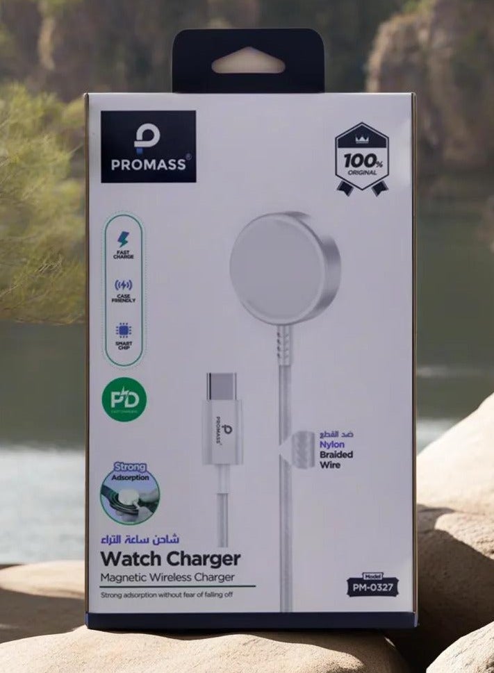 PROMASS Wireless Flow Smart Watch Charger Effortless Power for Your Wearable Tech