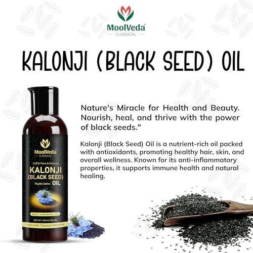 Moolveda Premium Cold Pressed Kalonji Oil - Virgin Grade - Black Seed Oil - Nigella Sativa - 100ml - Image 2