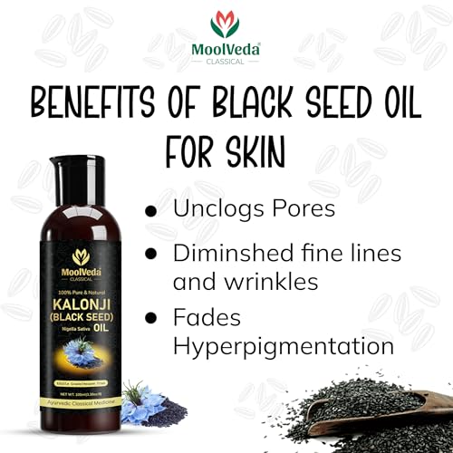Moolveda Premium Cold Pressed Kalonji Oil - Virgin Grade - Black Seed Oil - Nigella Sativa - 100ml - Image 3