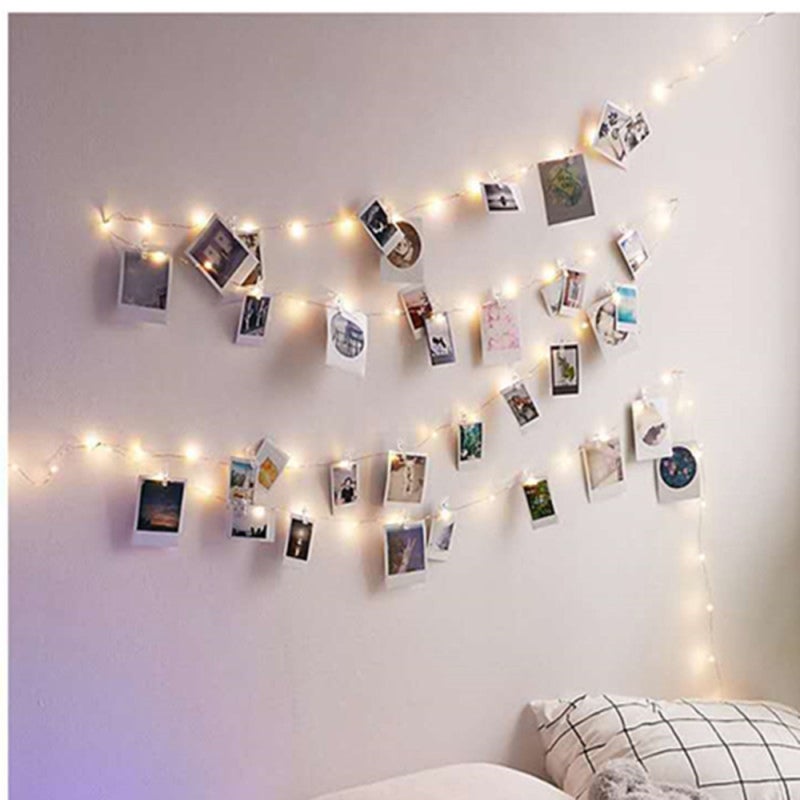 Copper Wire Fairy String Light: 10 Meters 100 LEDs - Portable Mini Size With 20 Hanging Clips Safe Durable Plastic for Home Bedroom Garden Wedding Festival Decoration - Image 3