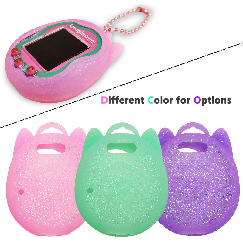 جي سي باين جراب JCHPINE من السيليكون بديل لواقي شاشة Tamagotchi Uni لملحقات الحيوانات الأليفة Tamagotchi Uni Band (جراب سيليكون وفيلم شاشة) (جراب أزرق مخضر) - Image 5