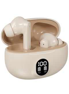 GRABIT Grabit Accessories Simplified True Wireless Earbuds, Bluetooth 5.3, 4 Hours Playtime, 12 Hours with Charging Case (Gtunes-150) (Cream/Beige)  - Image 2