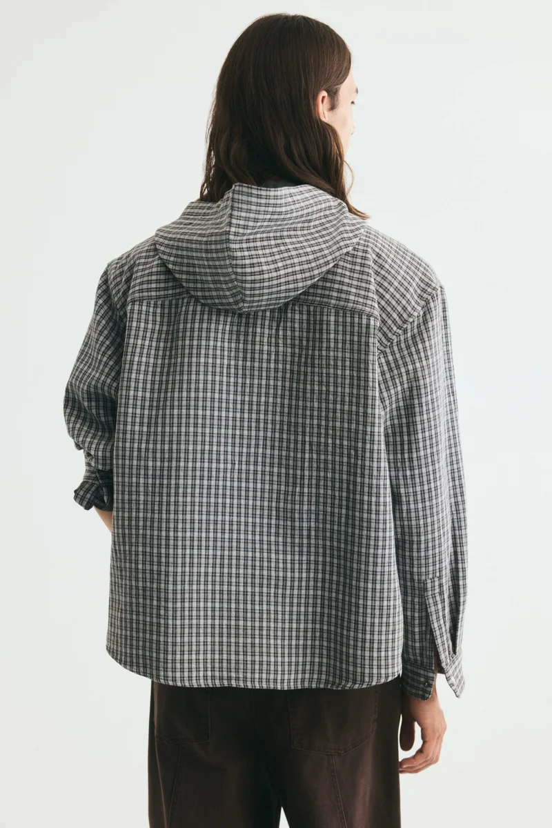 H&M  Hooded cotton overshirt for Men | Best Price UAE