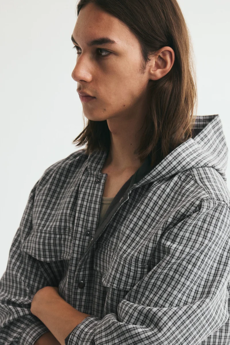 H&M  Hooded cotton overshirt for Men | Best Price UAE