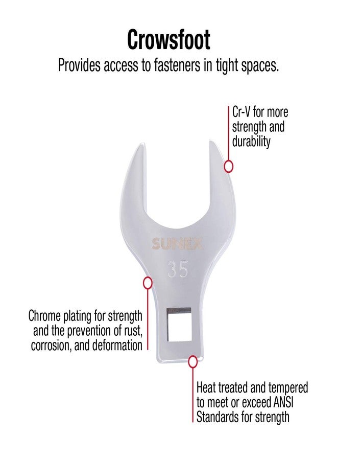 Sunex Tools طقم مفاتيح ربط جامبو متري 9740A من Sunex Tools، بقطر نصف بوصة، 34 مم - 46 مم، مصقول بالكامل، 7 قطع (يتضمن سكة تخزين) - Image 4