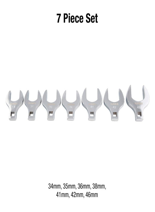 Sunex Tools طقم مفاتيح ربط جامبو متري 9740A من Sunex Tools، بقطر نصف بوصة، 34 مم - 46 مم، مصقول بالكامل، 7 قطع (يتضمن سكة تخزين) - Image 3