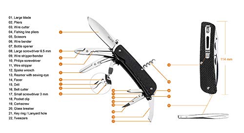 Ruike Small Camping Knife Lightweight Folding EDC Survival Utility Knives Set Grade Tactical Pocket Knife with Clip Men Women Multi Tools hiking Gear 17c27 Cool Steel Screwdriver LD41 - Image 3