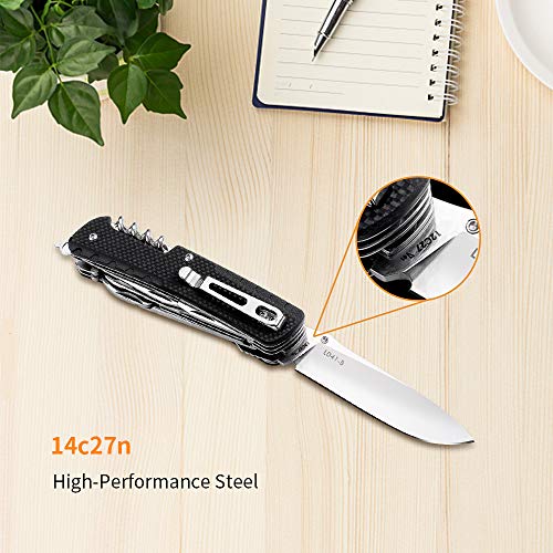 Ruike Small Camping Knife Lightweight Folding EDC Survival Utility Knives Set Grade Tactical Pocket Knife with Clip Men Women Multi Tools hiking Gear 17c27 Cool Steel Screwdriver LD41 - Image 5