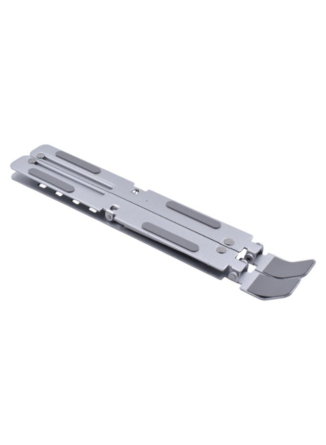 C.F.S Adjustable Laptop Stand - Portable Foldable Desktop Holder - Silver - Image 2