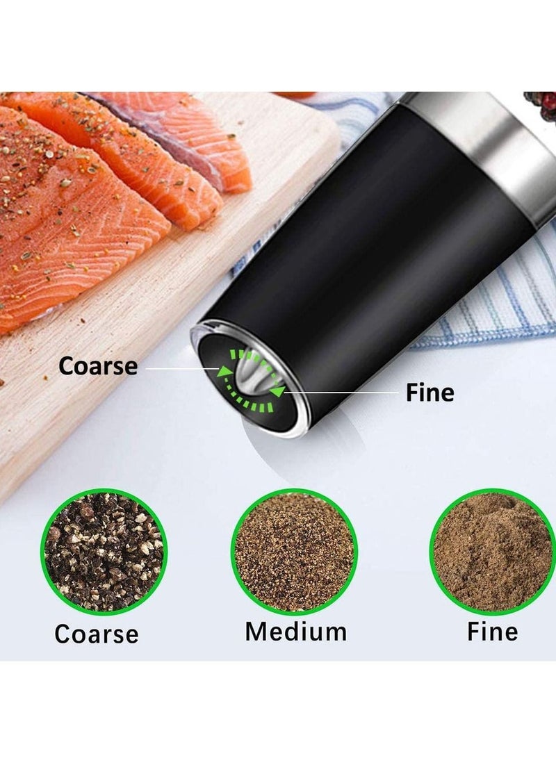 SAGREENY Gravity Electric Salt and Pepper Grinder Set, Automatic Pepper and Salt Mill Grinder Battery-Operated with Adjustable Coarseness - Image 4