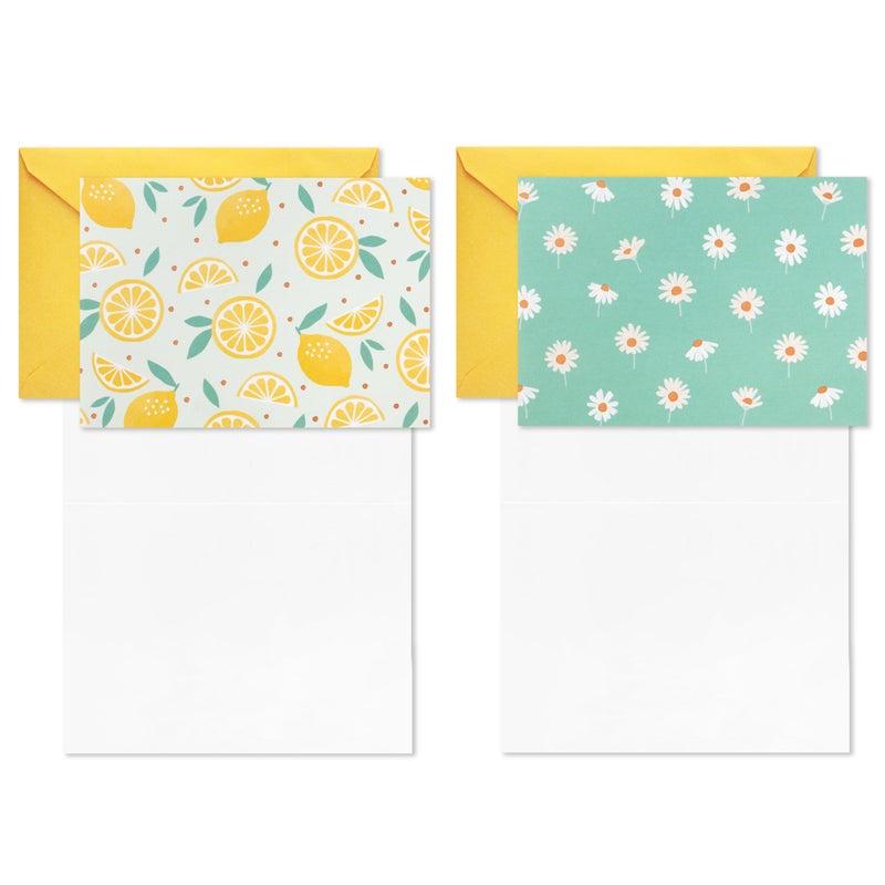 Hallmark Blank Cards Assortment, 24 Cards with Envelopes (Citrus, Greenery, Gingham, Strawberries) for Mother's Day, Any Occasion - Image 4