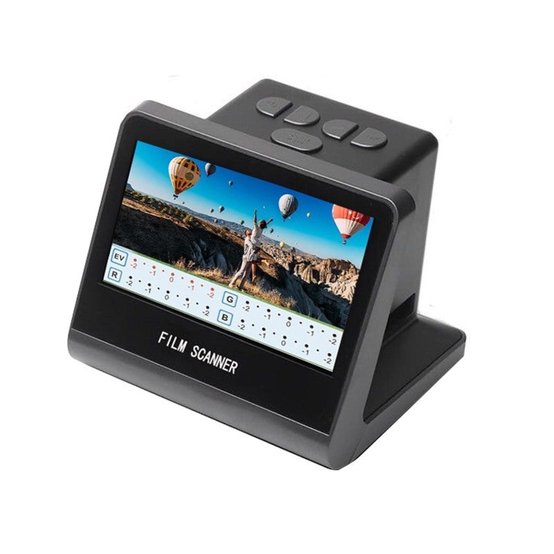 ماسح ألياف فيديو رقمي بدقة 22 ميجا بكسل وشاشة LCD 5 بوصات وذاكرة سعة 16 جيجابايت لتحويل الشرائح السوداء السالبة والوحيدة اللون إلى صور بتنسيق JPEG - Image 5