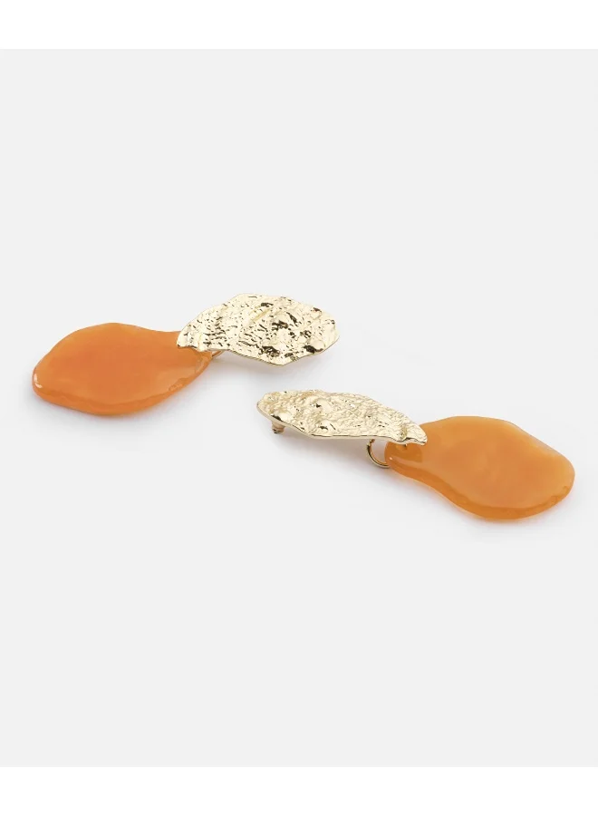 Ipekyol Contrast Resin Amorphous Earrings