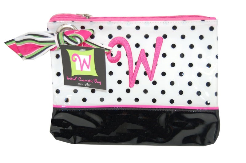 Mud Pie Gifted Initials Cosmetic Bag Letter W