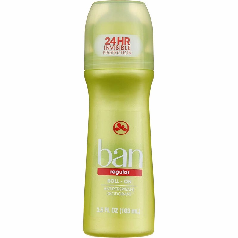 Ban Deodorant 35 Ounce RollOn AntiPerspirant Regular 103ml 3 Pack