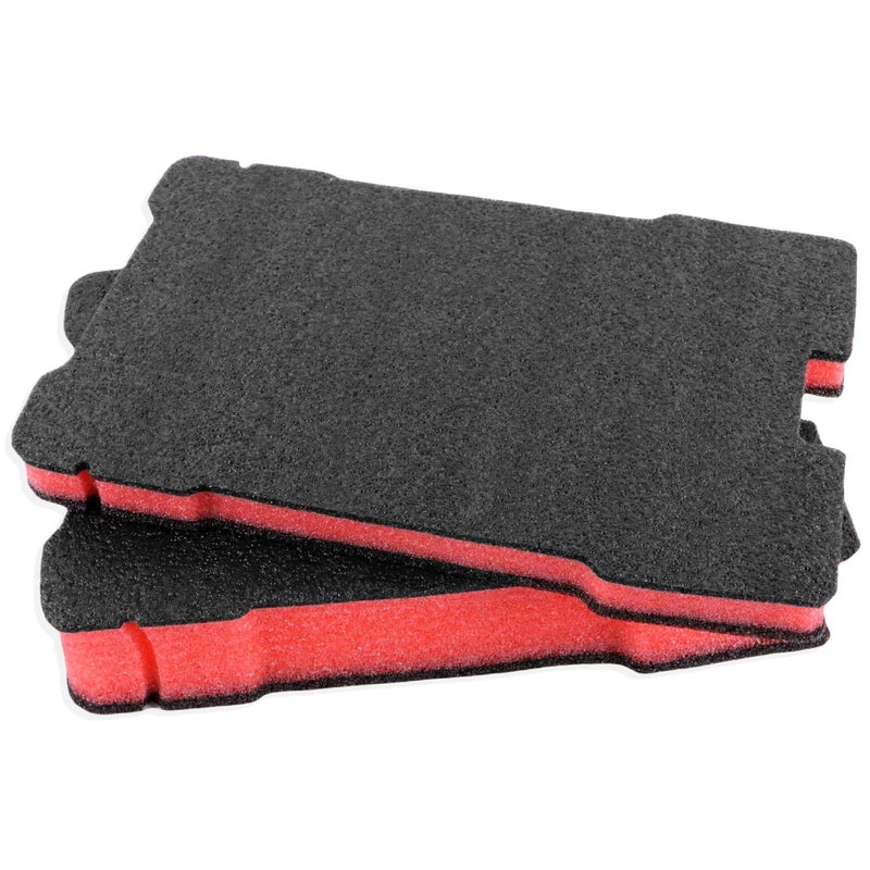 Yudylg 2 Pack Foam Inserts Compatible with 8435 Series Tool Box — 25mm and 60mm Customizable Red & Black Foam Inserts, DIY Cut-to-Fit Protection - Image 5