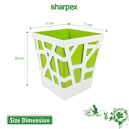 Sharpex Mosaic Pot, Self-Watering Mechanism Planter, Use for Home Decoration and Gardening, Modern Pot for All House Plants, Flowers, Herbs, Vegetables-Pack of 1(Green) - Image 2