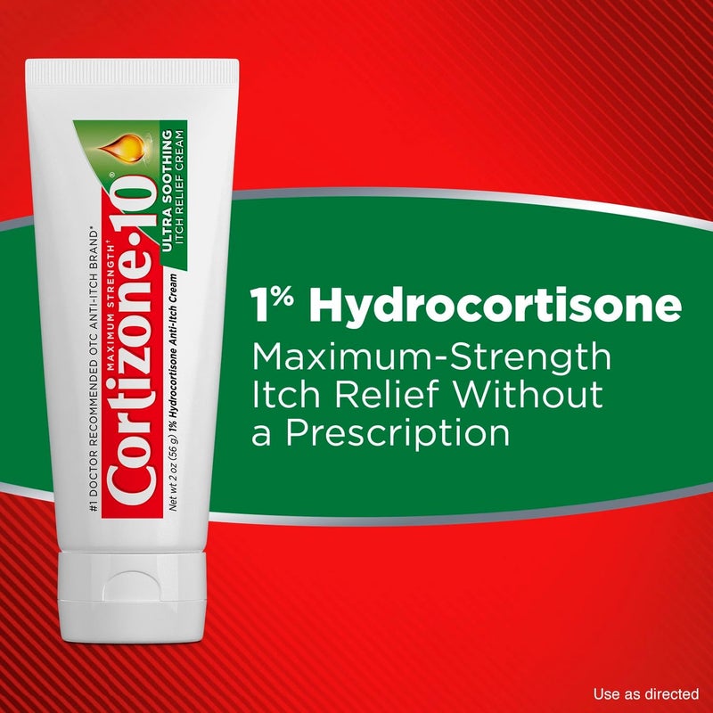 Cortizone 10 Cortizone10 Maximum Strength Ultra Soothing Itch Relief Cream 1 Hydrocortisone FastActing AntiItch Cream for Bug Bites Rash Eczema Psoriasis Poison Ivy Oak Sumac  More 2 oz - Image 4