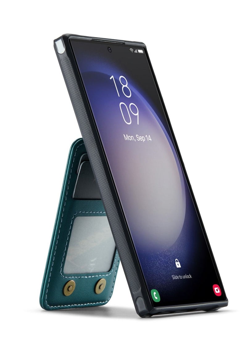 Suteni Back Cover Card Slots Leather Phone Case for Samsung - Image 2