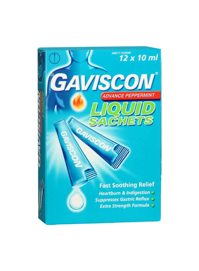 Advance Peppermint Liquid Sachet 10ml 12 Count