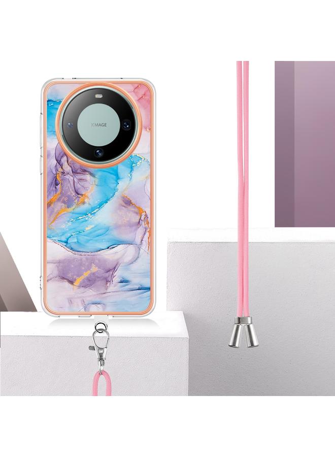 زبون جراب لهاتف Huawei Mate 60 Pro مصنوع من مادة TPU مطلية بالكهرباء مع حبل - Image 2