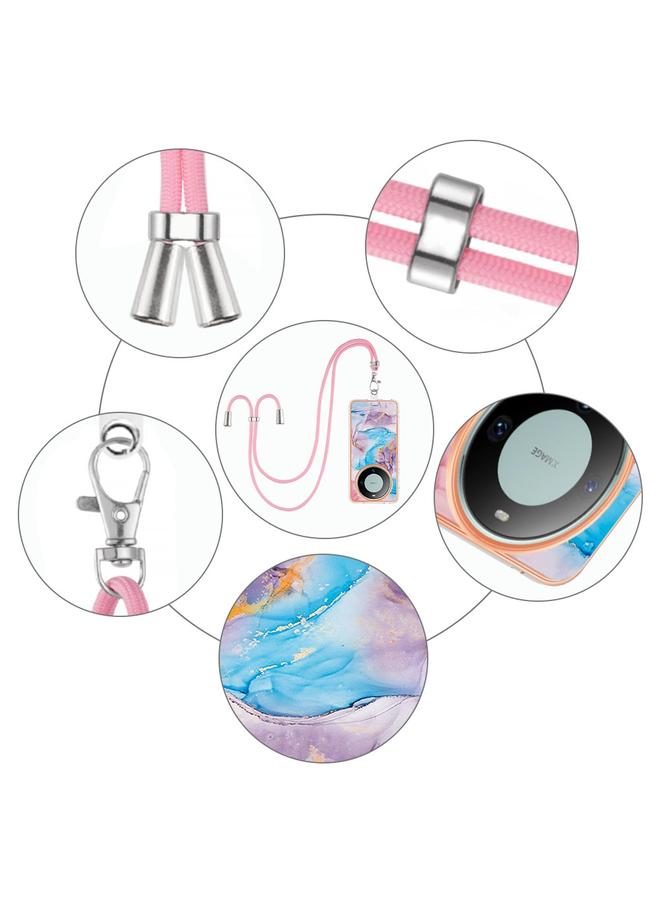 زبون جراب لهاتف Huawei Mate 60 Pro مصنوع من مادة TPU مطلية بالكهرباء مع حبل - Image 4