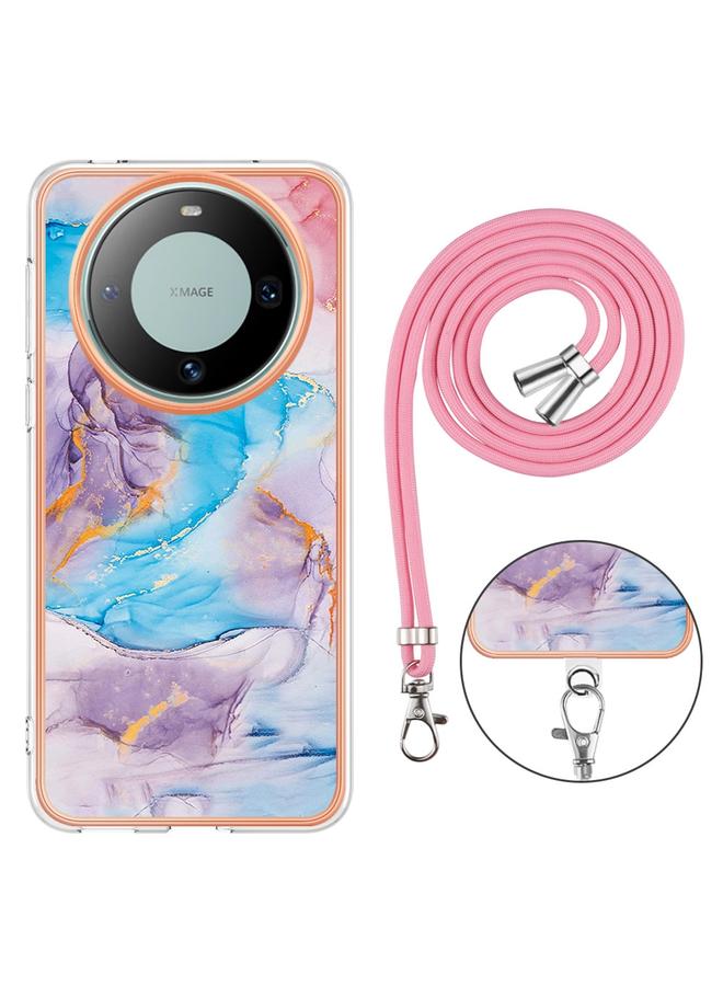 زبون جراب لهاتف Huawei Mate 60 Pro مصنوع من مادة TPU مطلية بالكهرباء مع حبل - Image 3