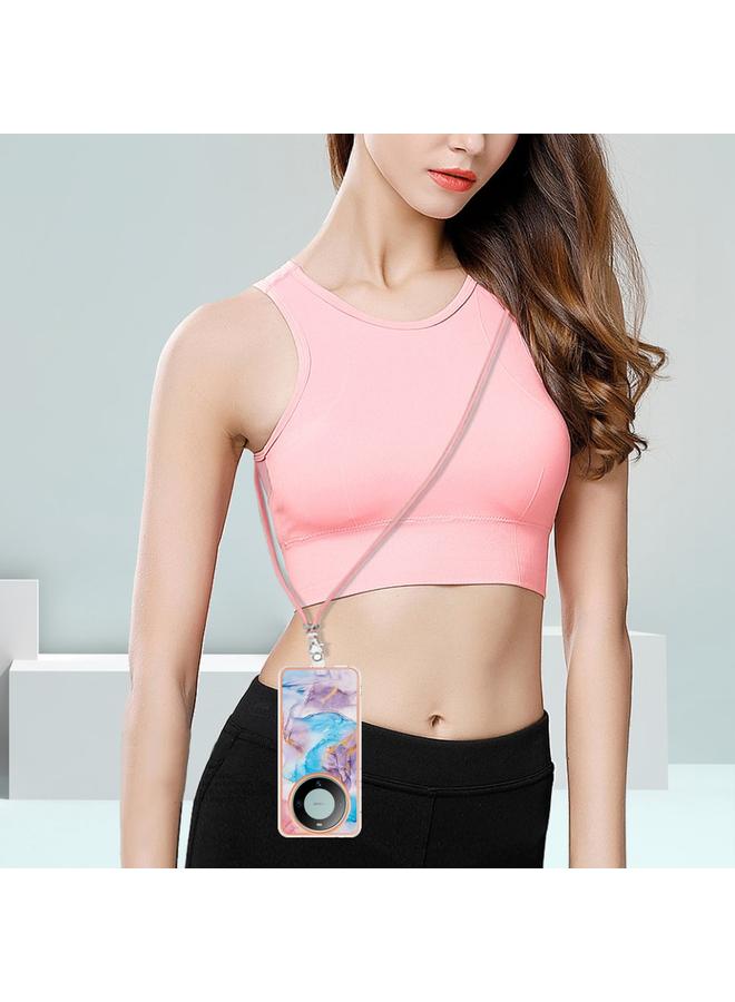 زبون جراب لهاتف Huawei Mate 60 Pro مصنوع من مادة TPU مطلية بالكهرباء مع حبل - Image 5