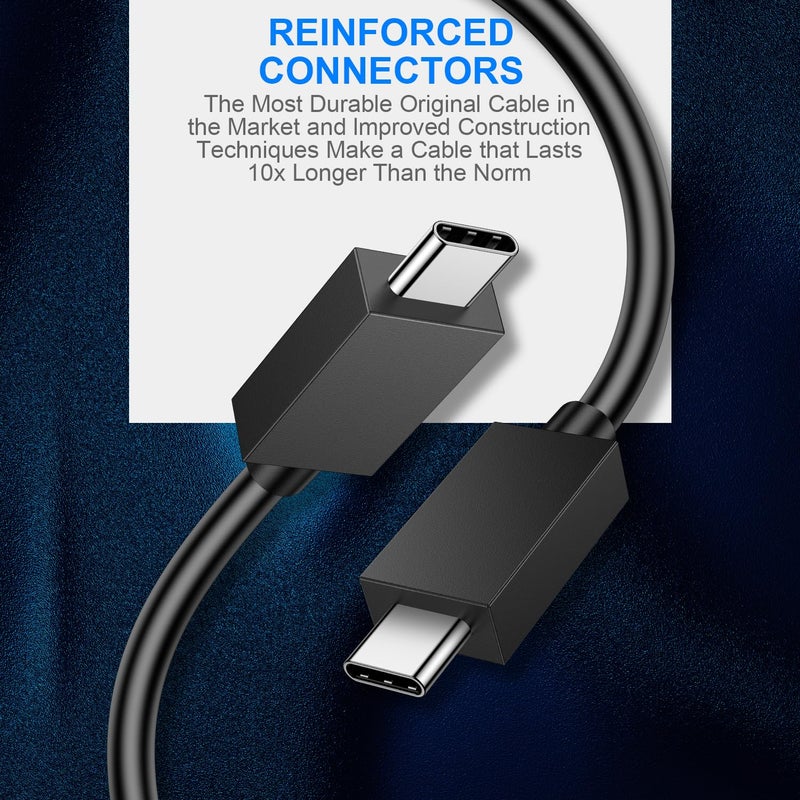 KOOWOD PS5 Controller Charger â€“ 2 Pack 5FT OEM Original 3A Fast Charging Cable USB C to USB C Data Cord Wire Accessories for Playstation 5 DualSense, Xbox Series S X Core, Elite Series 2, Switch Controller - Image 3