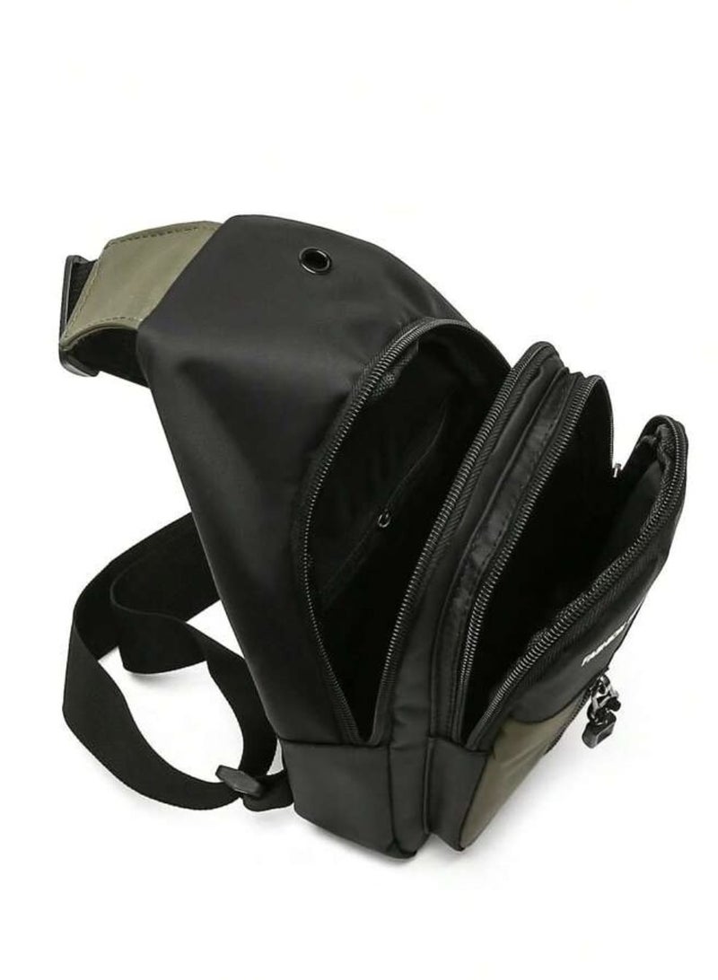 UKA New Waterproof Anti-Friction Chest Bag, Fashion Oxford Cloth Small Backpack for Men, Shoulder Bag with Headphone Hole, Multifunctional Large Capacity Waist Bag for Outdoor Travel Hiking - Image 5