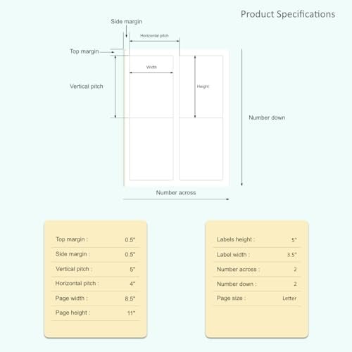 PACKZON 3-1/2" x 5", 4 Labels per Sheet, Laser/Inkjet Printers, Permanent Adhesive, White Matte (100 Labels/25 Sheets) - Image 4