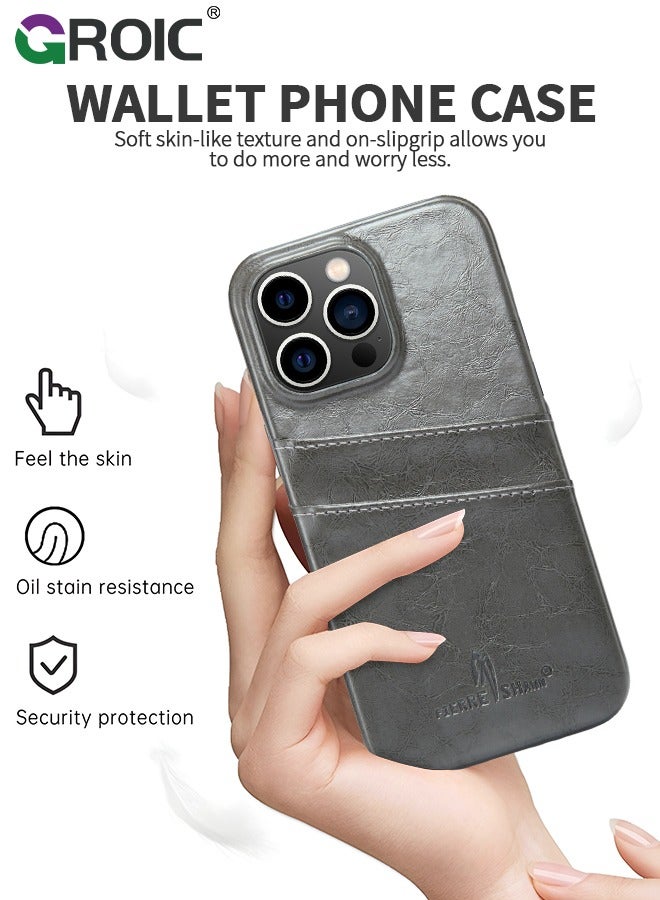 GROIC iPhone 16 Pro Max Case Wallet with Credit Card Holder, Flip Premium Leather Magnetic Clasp Kickstand Heavy Duty Pro Maxtective Cover for iPhone 16 Pro Max - Image 2