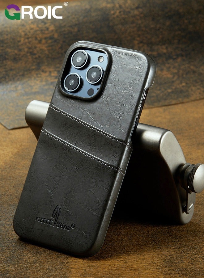 GROIC iPhone 16 Pro Max Case Wallet with Credit Card Holder, Flip Premium Leather Magnetic Clasp Kickstand Heavy Duty Pro Maxtective Cover for iPhone 16 Pro Max - Image 4