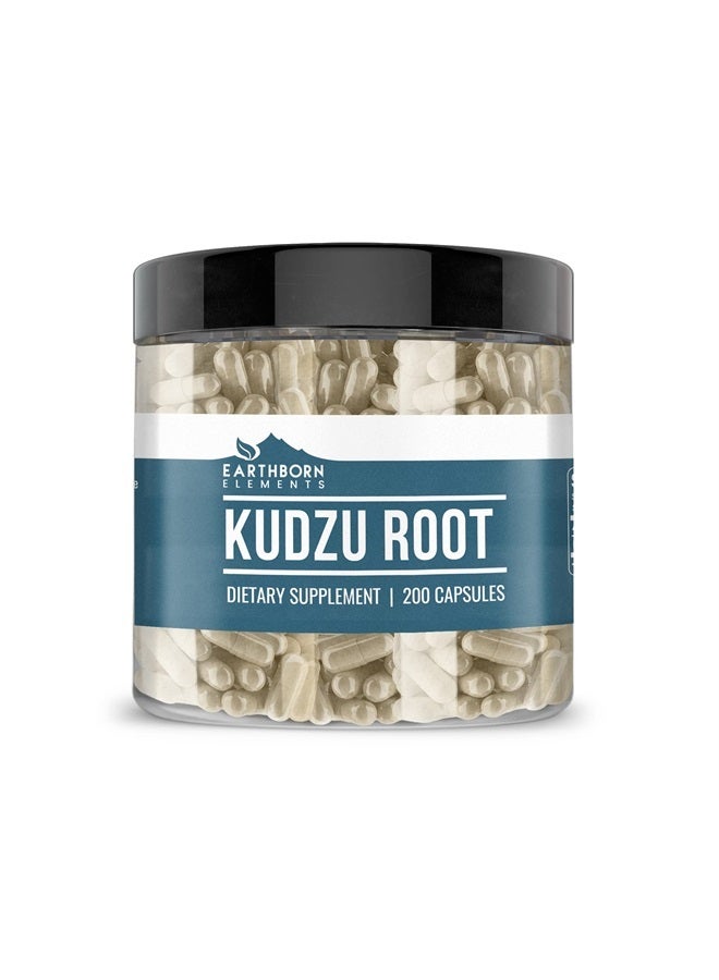 earthborn elements Kudzu Root 200 Capsules, Pure & Undiluted, No Additives - Image 1