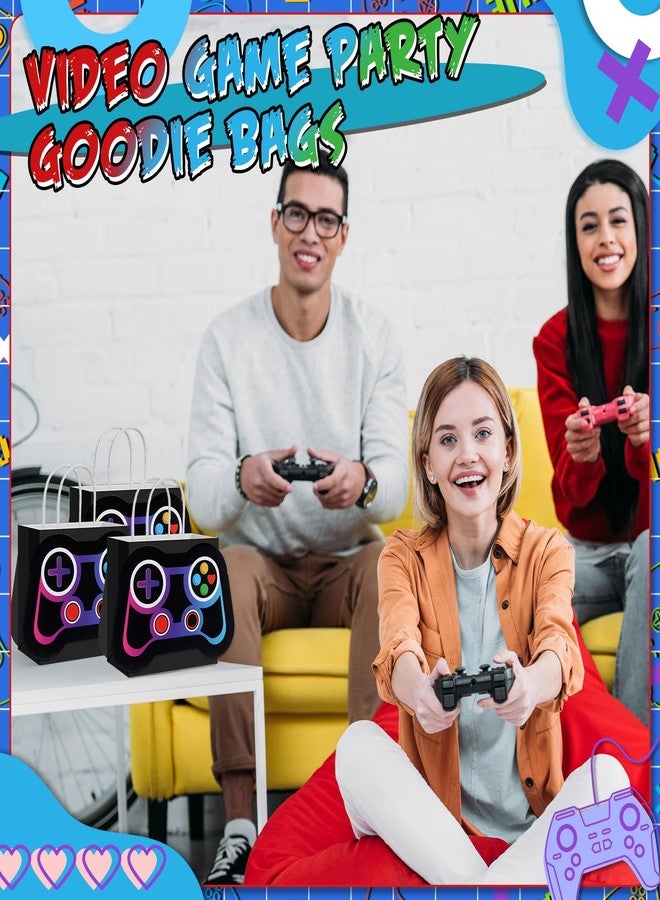 Epakh 16 Pcs Video Game Party Favor Bags Game Controllers Paper Reusable Gamer Goodie Treat Gift Bags with Handles for Baby Shower Video Gaming Theme Party Christmas Birthday Supplies(Black) - Image 5
