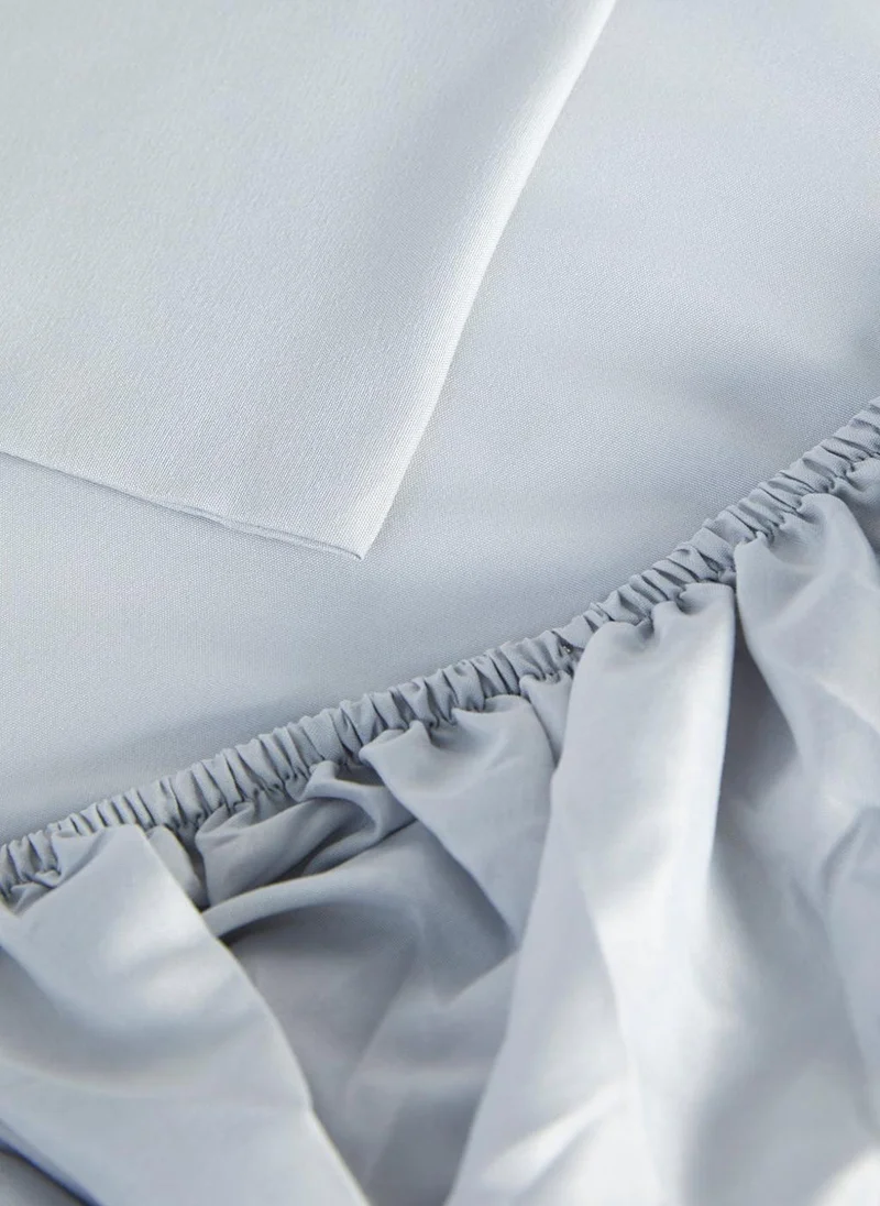Matalan Grey Super Soft Fitted Bed Sheet & Pillowcase Bundle