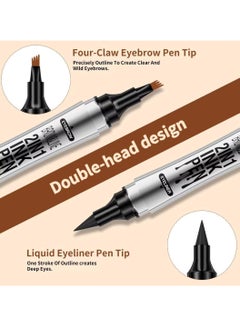 Brow and Line 2in1 Ink Pen for Eyebrow and Eyeliner Pen Waterproof Eyeliner Pencil 3D Microblading Eyebrow Tattoo Pencil 4 Fork Tip with Eyeliner Eyebrow and Black Eyeliner Pencil Gray 03 - pzsku/Z4B832E3B3EC46145A01EZ/45/_/1722497544/8ddc3561-503c-451d-8af6-e2c48ea11133