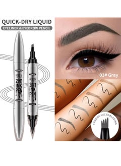 Brow and Line 2in1 Ink Pen for Eyebrow and Eyeliner Pen Waterproof Eyeliner Pencil 3D Microblading Eyebrow Tattoo Pencil 4 Fork Tip with Eyeliner Eyebrow and Black Eyeliner Pencil Gray 03 - pzsku/Z4B832E3B3EC46145A01EZ/45/_/1722497546/3f61f5d9-0536-446f-8f42-cd5218bcbe6b